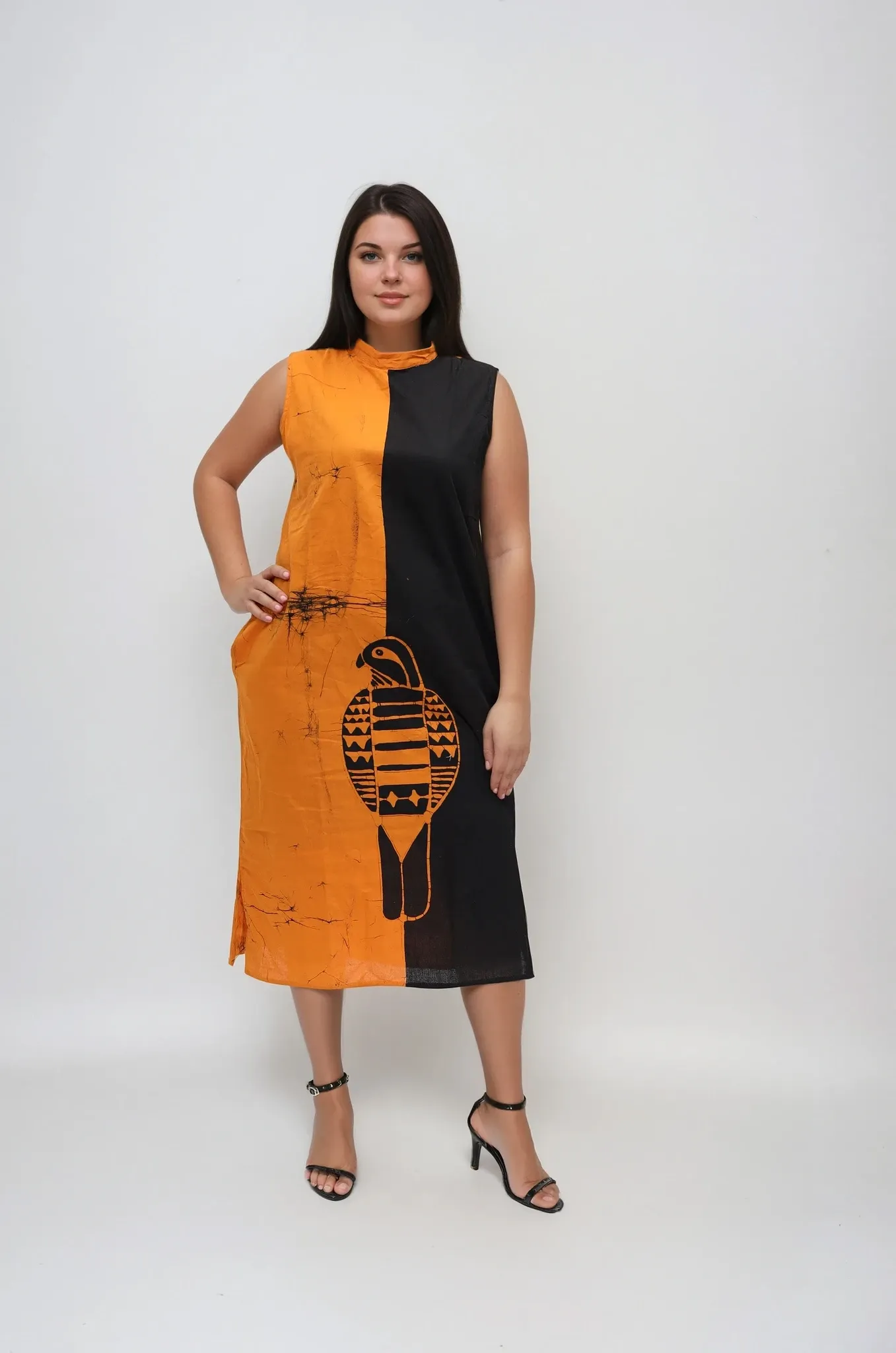 Hand Crafted Ceylon Flaming Eagle batik Dress