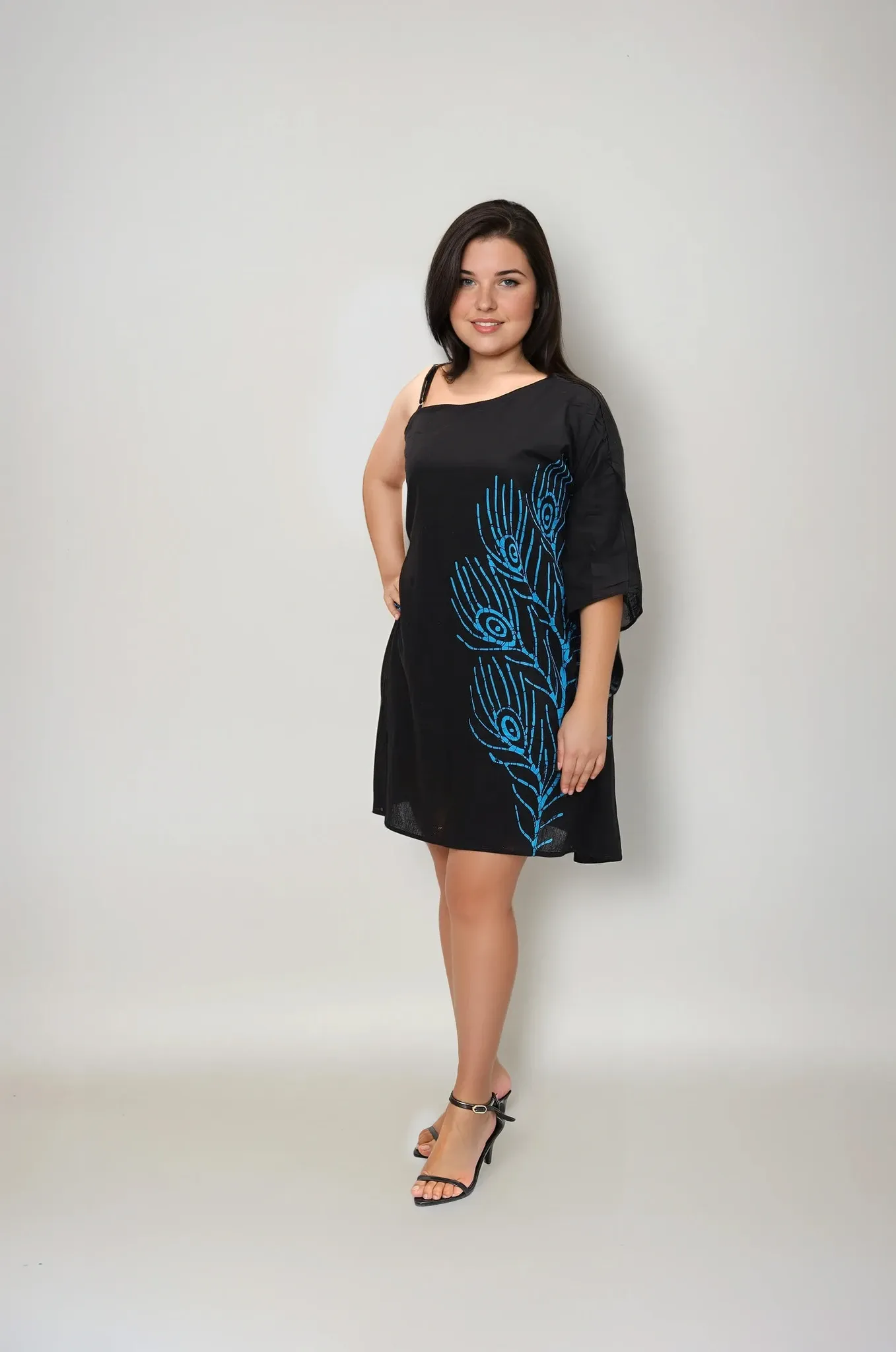 Hand Crafted Ceylon Peacok Aura Batik Dress (Mayura Aura Batik Dress)2