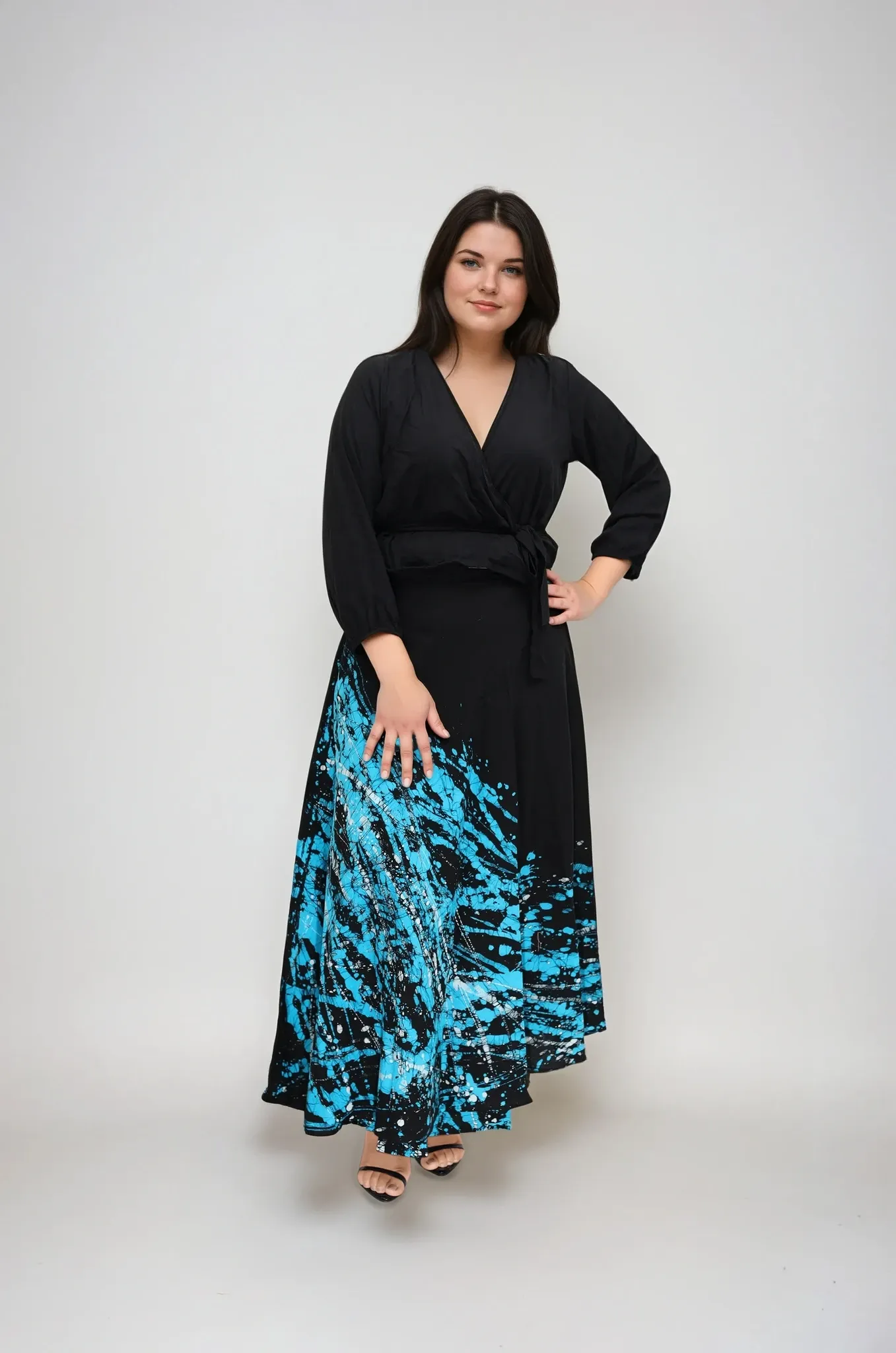 Hand Crafted Ocean Mist Batik Skirt1