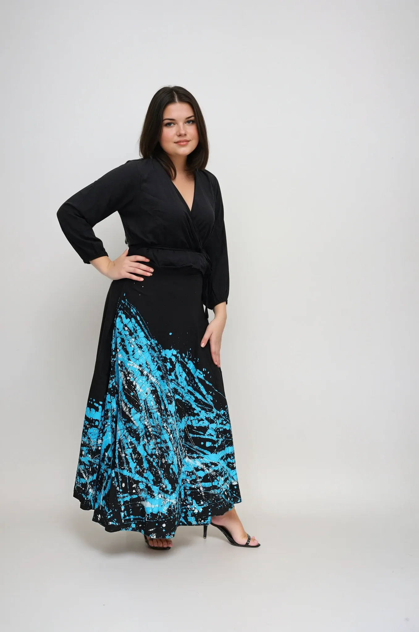 Hand Crafted Ocean Mist Batik Skirt2