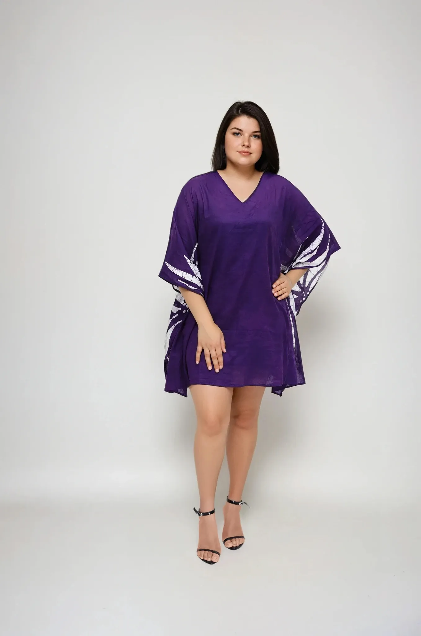 Hand Crafted Violet Blaze Batik Dress1