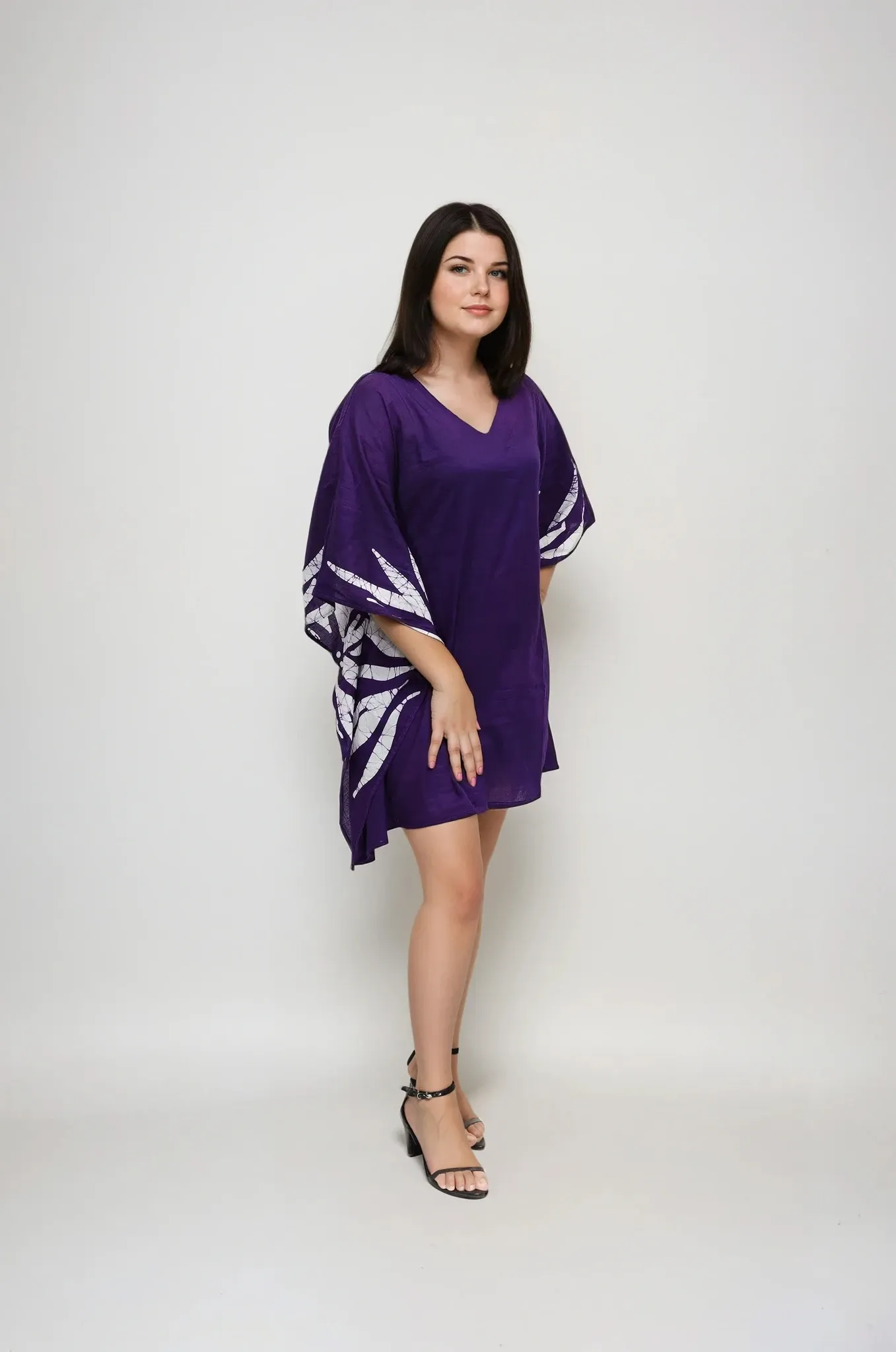Hand Crafted Violet Blaze Batik Dress2